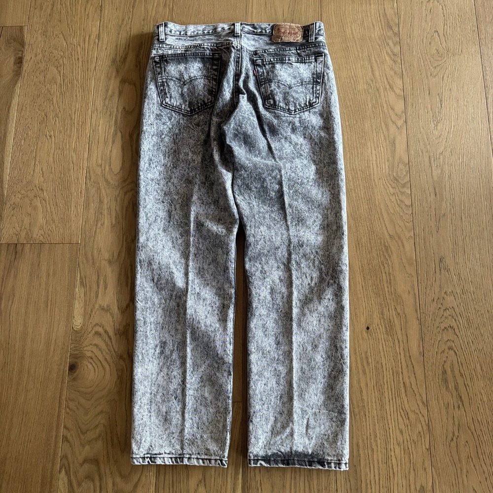 Vintage Levis 501xx Jeans Mens 36x30 (33x30) Black Acid Wash 80s Made in USA - Picture 8 of 14